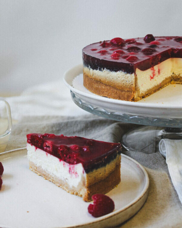 Malinový cheesecake